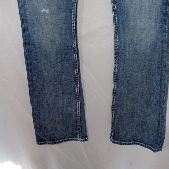 BKE Jeans Womens 30L Blue Sabrina Boot Cut Western Cowgirl Faded - Picture 4 of 14